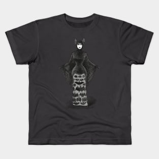 Victorian Bat Woman | Victorian Halloween Costume | Victorian Bat Costume | Kids T-Shirt